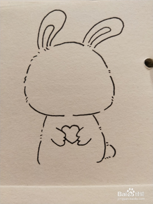 怎样画简笔画——爱心小兔
