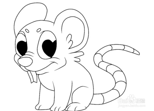怎么画一只卡通老鼠