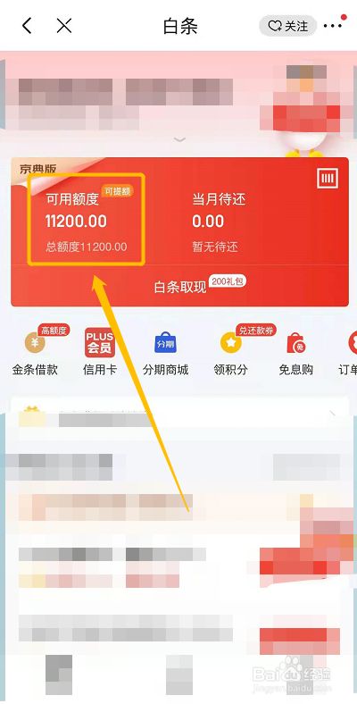 怎么查看自己京东白条的额度是多少?