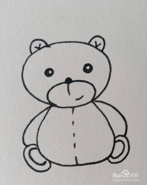 怎样画简笔画——泰迪熊