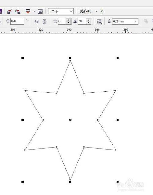 coreldraw如何快速画出一个六角星?