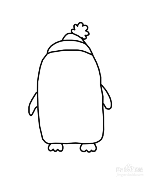 企鹅的卡通简笔画画法