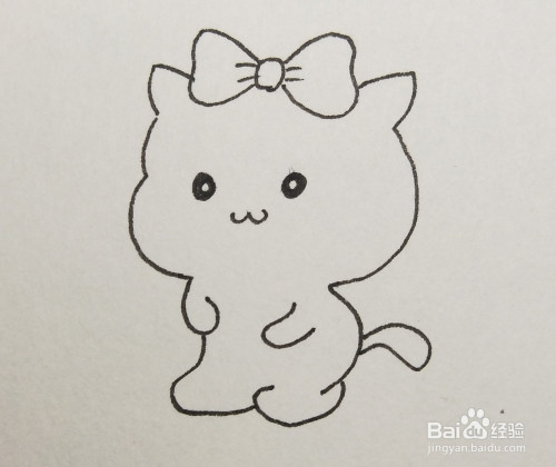 怎样画简笔画——可爱小猫咪