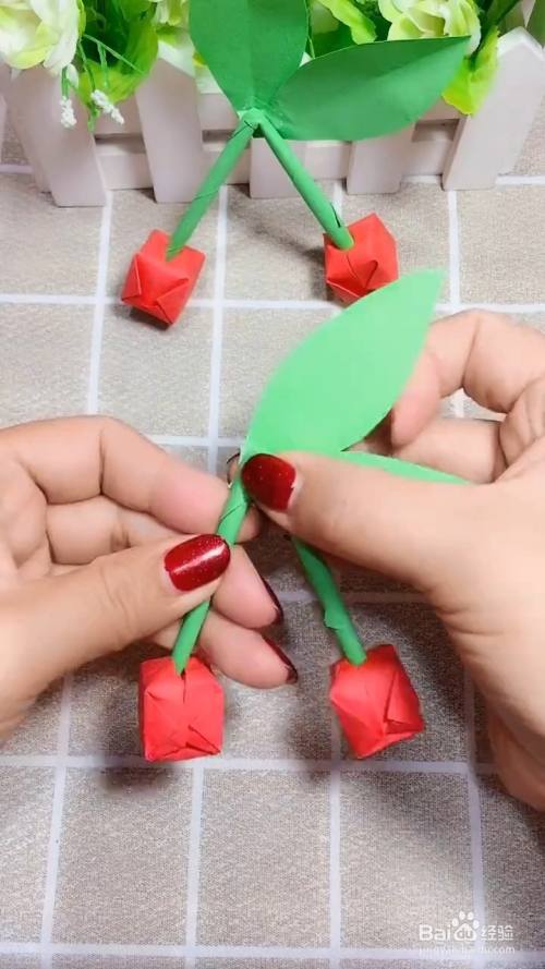 如何制作立体的樱桃