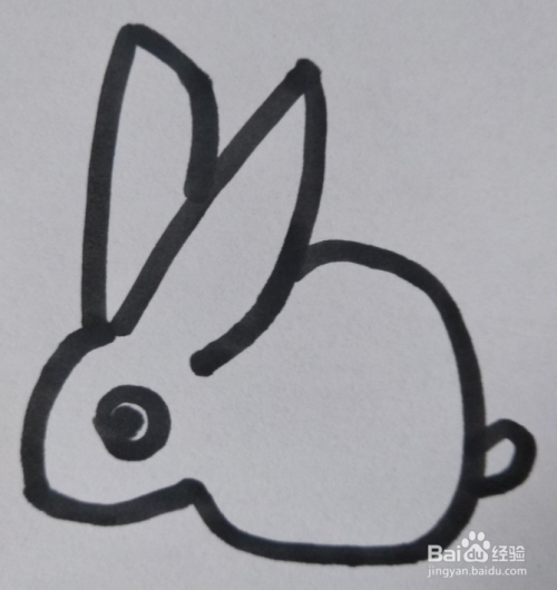 怎么画兔子的儿童画?