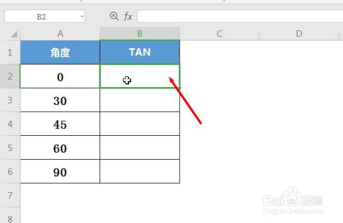 wps excel数学和三角函数:tan