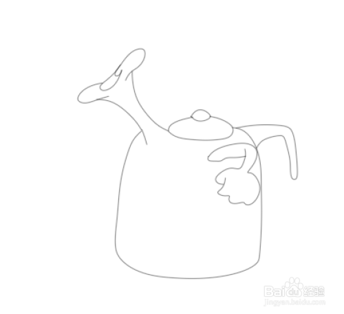简笔画-卡通版沸腾的开水壶