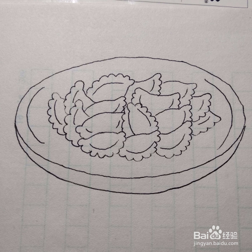 冬至来了,怎么画一盘好看的饺子简笔画教程