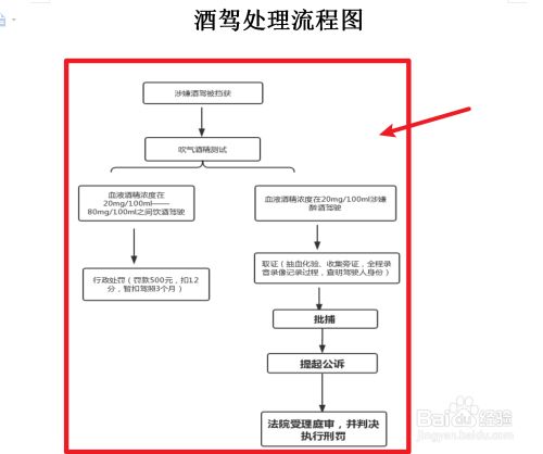 酒驾处理流程图