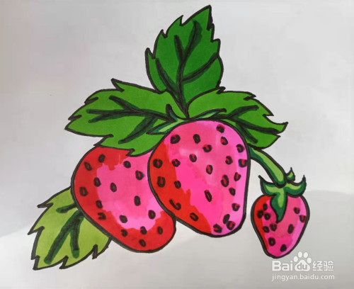 草莓的简笔画怎么画?
