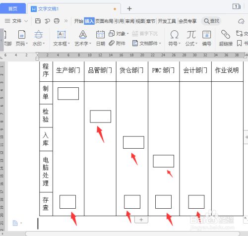 如何用wps制作流程图