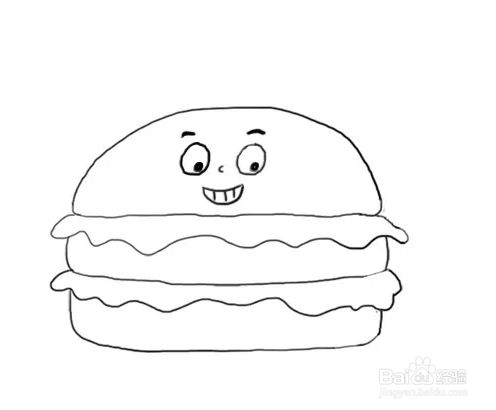 汉堡包的卡通形象怎么画