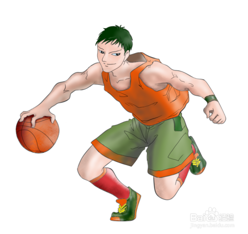 简笔画--q版打篮球的男孩画法
