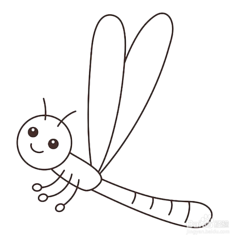 幼儿园如何教小朋友画蜻蜓的简笔画?
