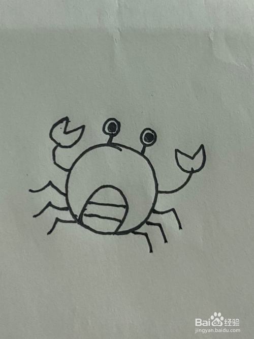 如何画简笔画的螃蟹