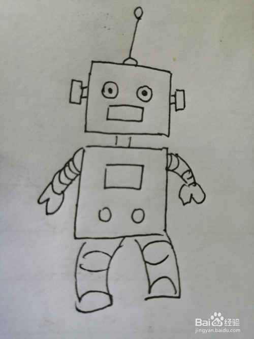 简笔画机器人怎么画