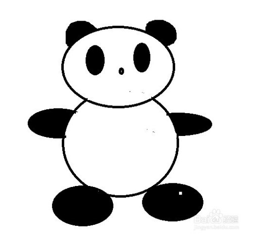 怎么画简单的熊猫?