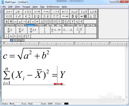 mathtype怎么对齐多个公式的符号