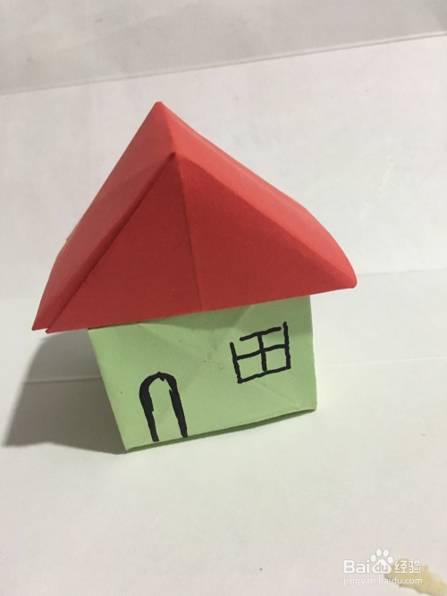 一栋漂亮的立体小房子(二) 怎样用彩纸折叠