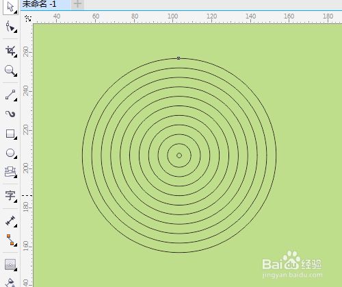 coreldraw 怎样用轮廓图工具制作多个圆