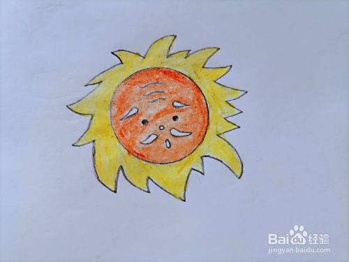如何用铅笔画一个太阳