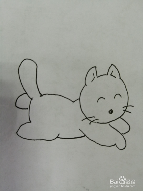 奔跑的小猫怎么画,可爱小猫简笔画