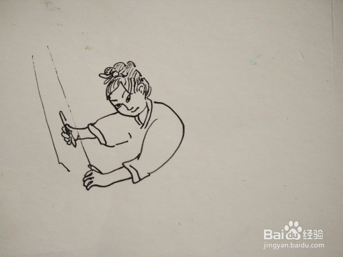 男耕女织简笔画