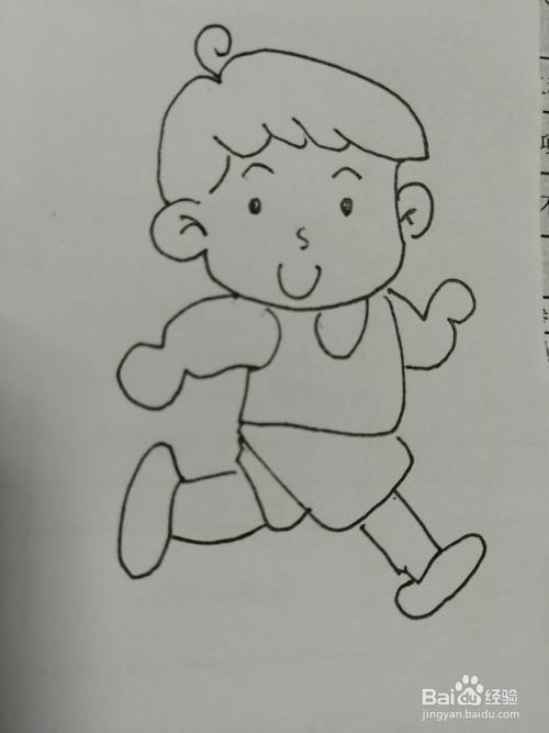 奔跑的小孩怎么画