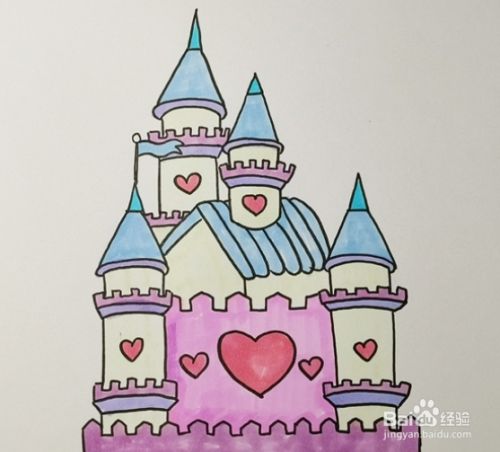迪士尼城堡怎么画