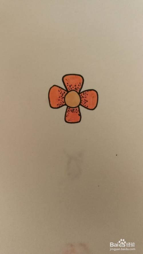 花朵简笔画之画法一