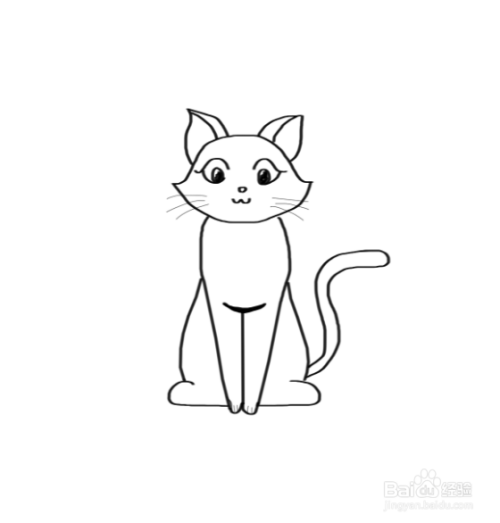 怎么画猫咪的简笔画
