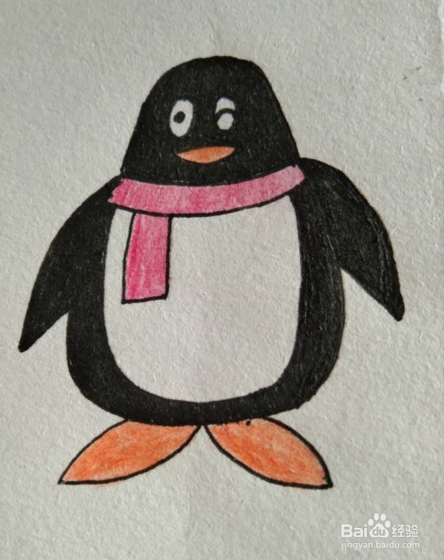 企鹅的简笔画画法