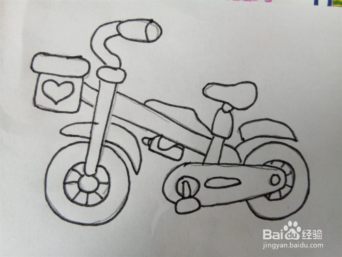 自行车的简笔画怎么画?