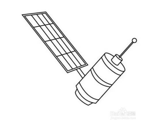 卫星儿童卡通简笔画教程