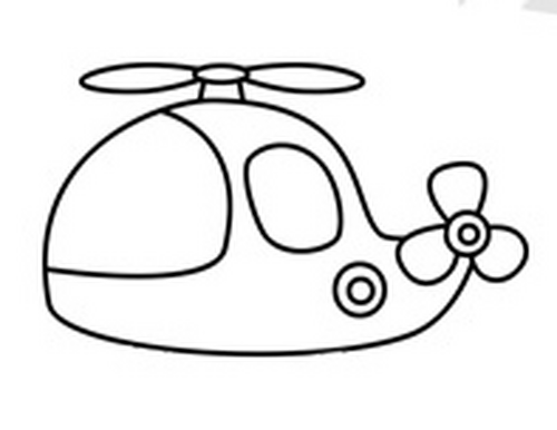 怎么画直升飞机的简笔画