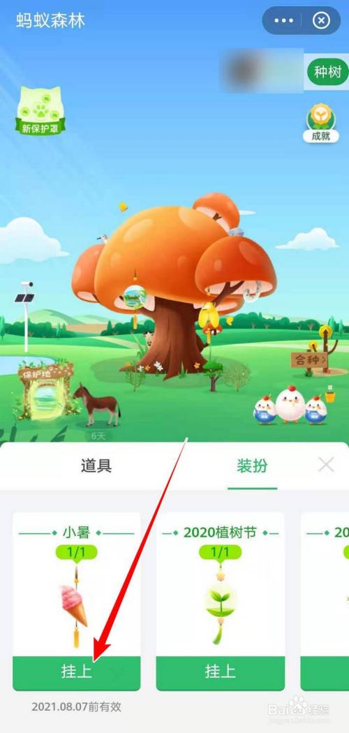 支付宝蚂蚁森林的小暑挂件如何获取