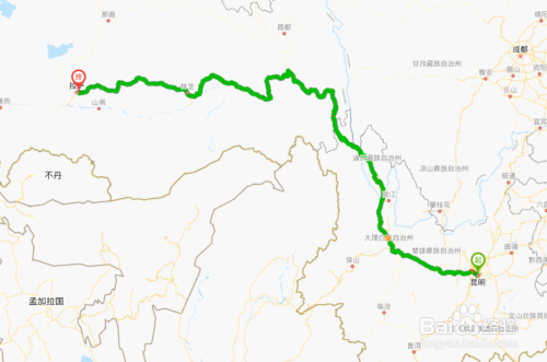 国内游 1 从云南昆明到拉萨,全程有2千多公里,先走214国道滇藏线