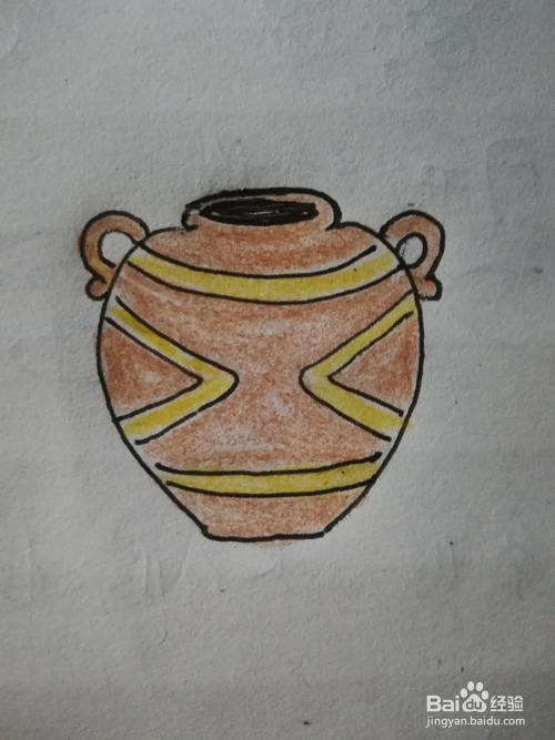 怎么画陶罐的彩铅简笔画