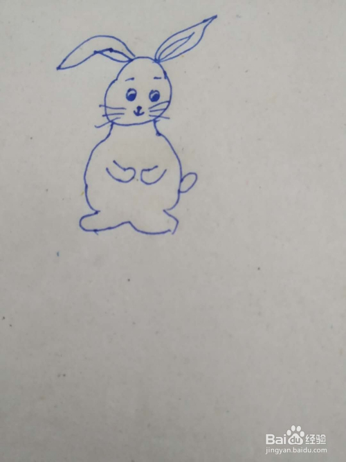 怎么画一只活泼的小兔子.