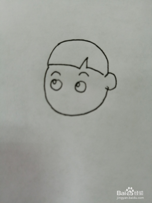 可爱小男孩怎么画