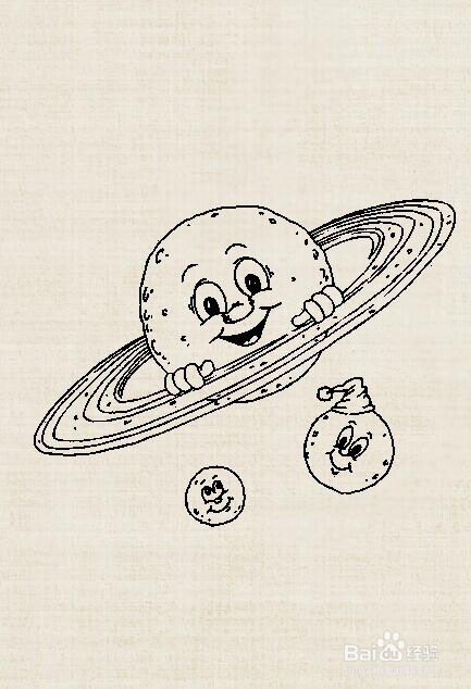 宇宙图片简笔画怎么画?