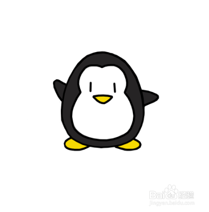 今天来画一只可爱的企鹅