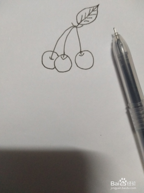 樱桃怎么画?