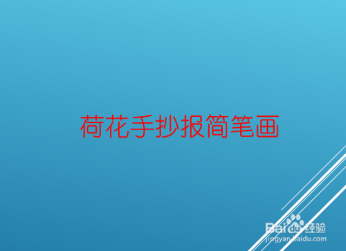 荷花手抄报简笔画