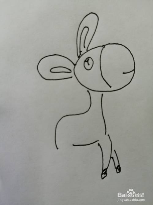 可爱的小毛驴怎么画