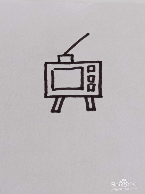 怎样画电视机?