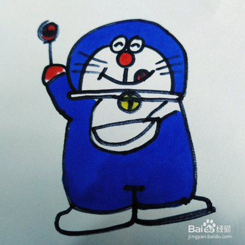 如何教孩子画哆啦a梦机器猫简笔画呢?