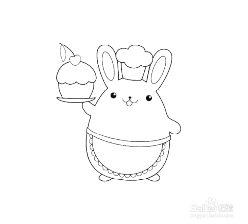 如何手工画卡通兔子的简笔画?