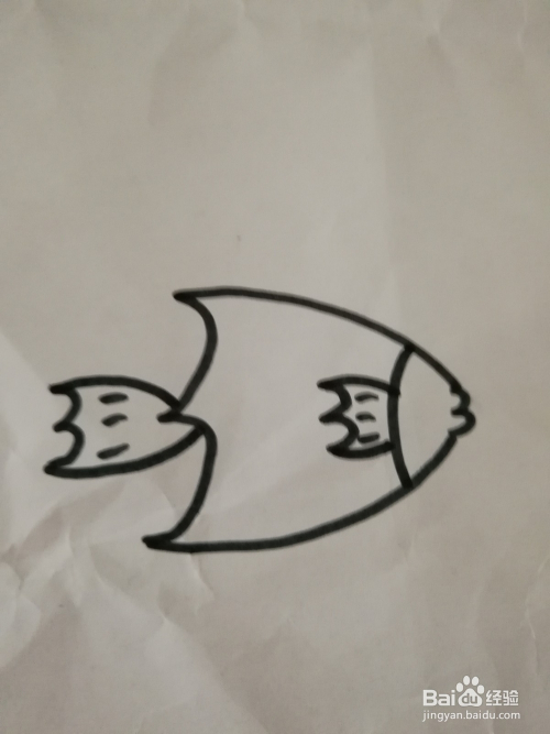 简笔画使用多个数字3画一个小鱼