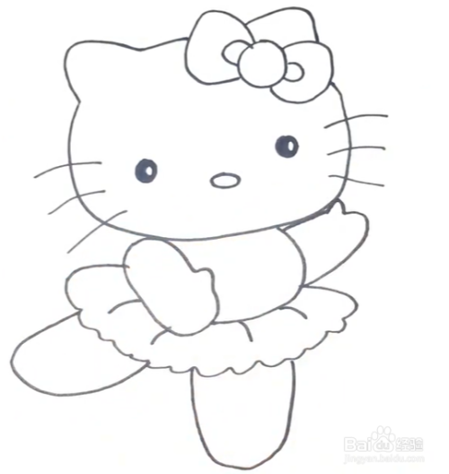 hellokitty凯蒂猫的简笔画画法